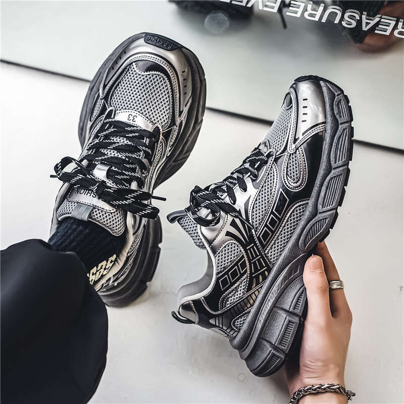 2025 Summer Mesh Thick-Soled Dad Fashion Trend Versatile Sneakers Trendy Brand Casual Youth Men's Shoes