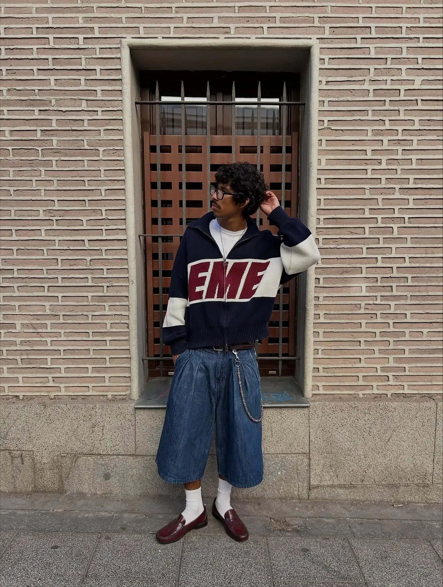 Letter Embroidery Hip Hop Harajuku Oversized Double Zipper Cardigan Men Casual Y2K Streetwear Trendy Vintage Loose Sweater Women 251029