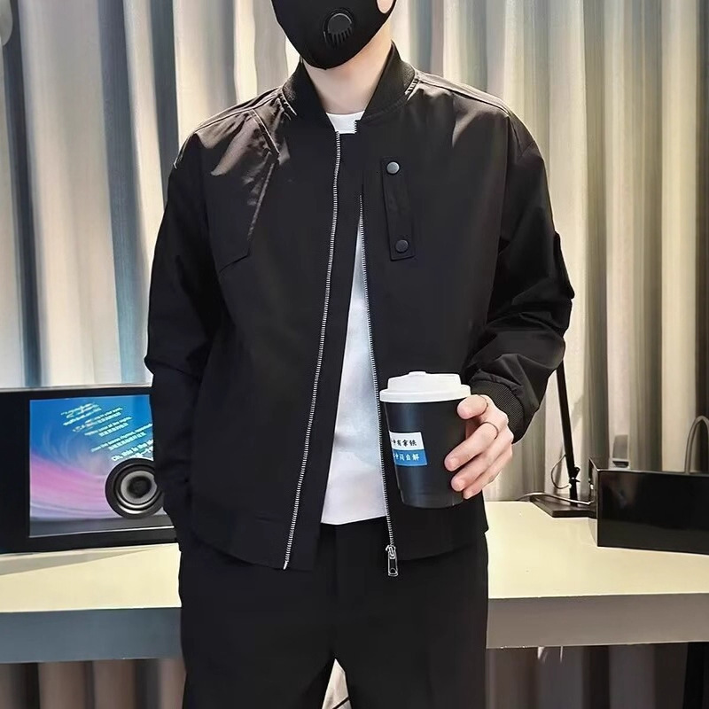 Men's Workwear Jacket Spring Autumn Loose Solid Color Baseball Designer Jacket Jacket American Style High-end Casual Coat Trendy