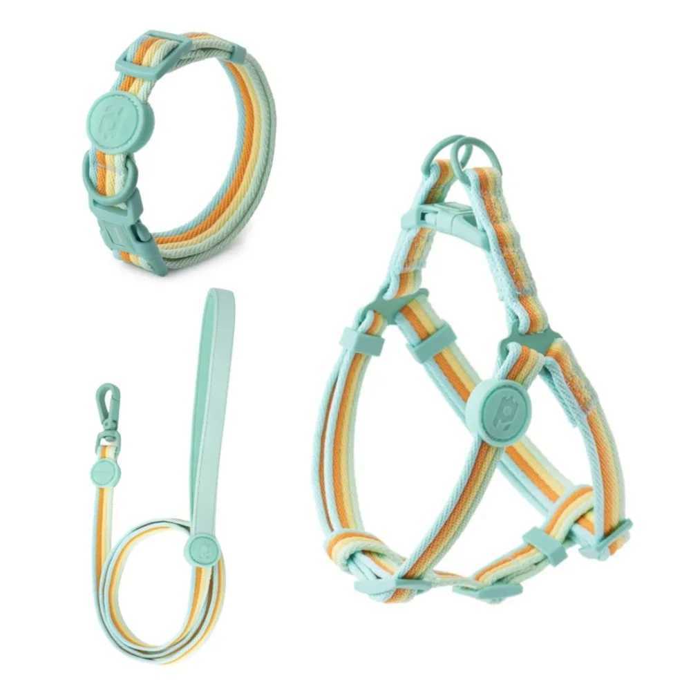 Dog harness and leash setchihuahua pomerian dog accessories Fashionable dog walking collarsoft pet leash for small dogs J251129