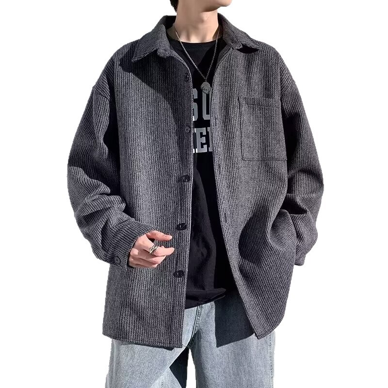 Corduroy Jacket Men's Designer Jacket Spring And Autumn Shirt Trendy Casual Couple Workwear Jacket Ins Trendy Brand Versatile Top