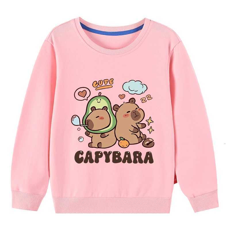 Cute Capibara Cotton Sweatshirt For Boys And Girls Childrens Funny Hoodies For Autumn Kids Long Tshirt Outdoor Sports SweaterT251030