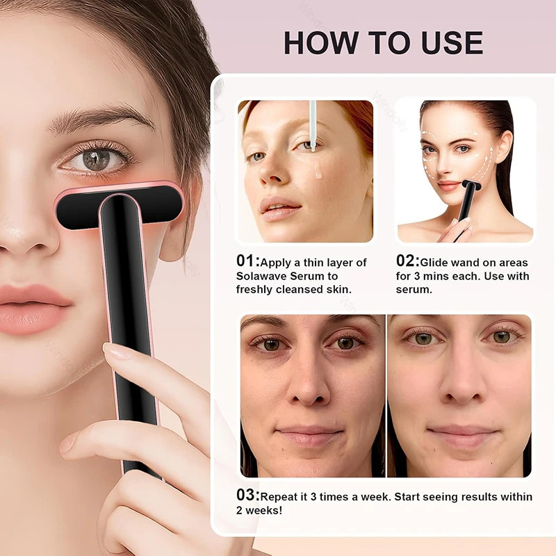 7 Color Light Beauty Wand Compress Red Light Therapy For Face Neck EMS Microcurrent Facial Device Vibration Eye Massager 251027