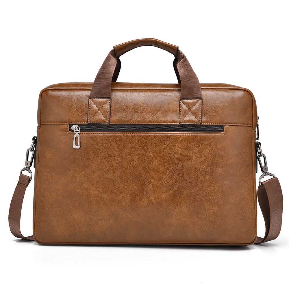 Mtiple Pockets Briefcase Mens Large Capacity Off Shoder Bag Waterproof Business Laptop Handbags Cmute Crossbody Bag Y251011