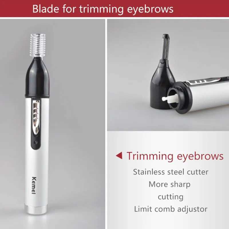 Kemei 6650 4in1 Rechargeable Nose Ear Hair Trimmer Men Grooming Kit Electric Eyebrow Beard Trimmer Micro Nose And Ears Trimmer M251030