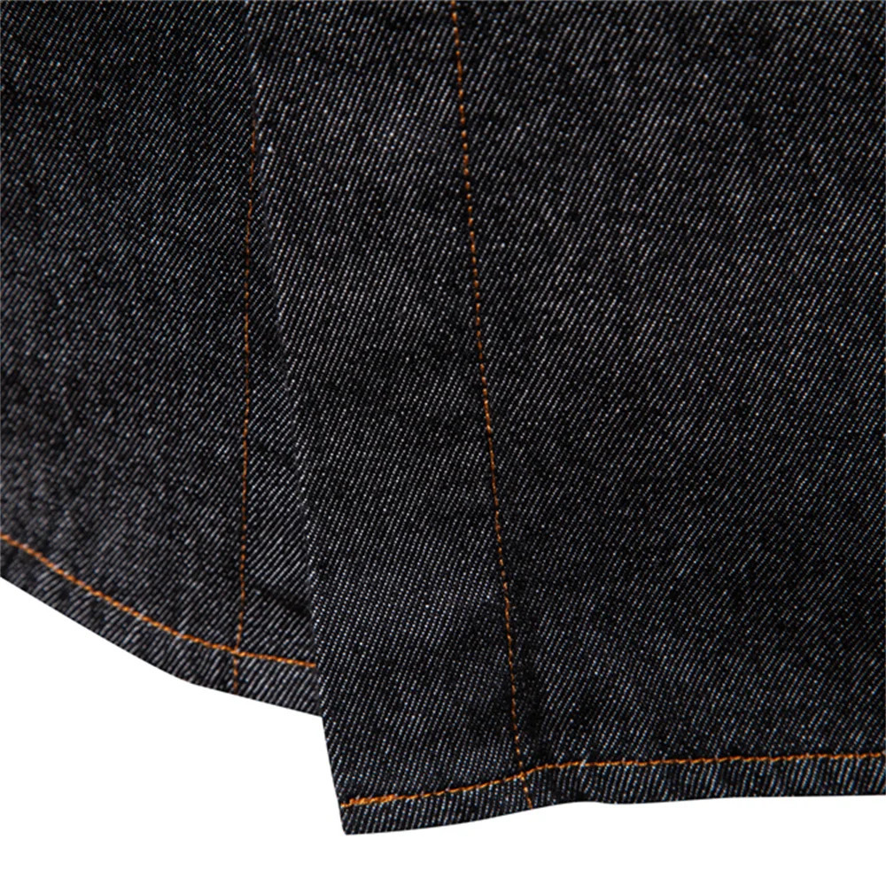 AIOPESON Mens 100 Cotton Denim Shirts Autumn Thick Cowboy High Quality Male Shirt Solid Color Button Casual Jeans 251029