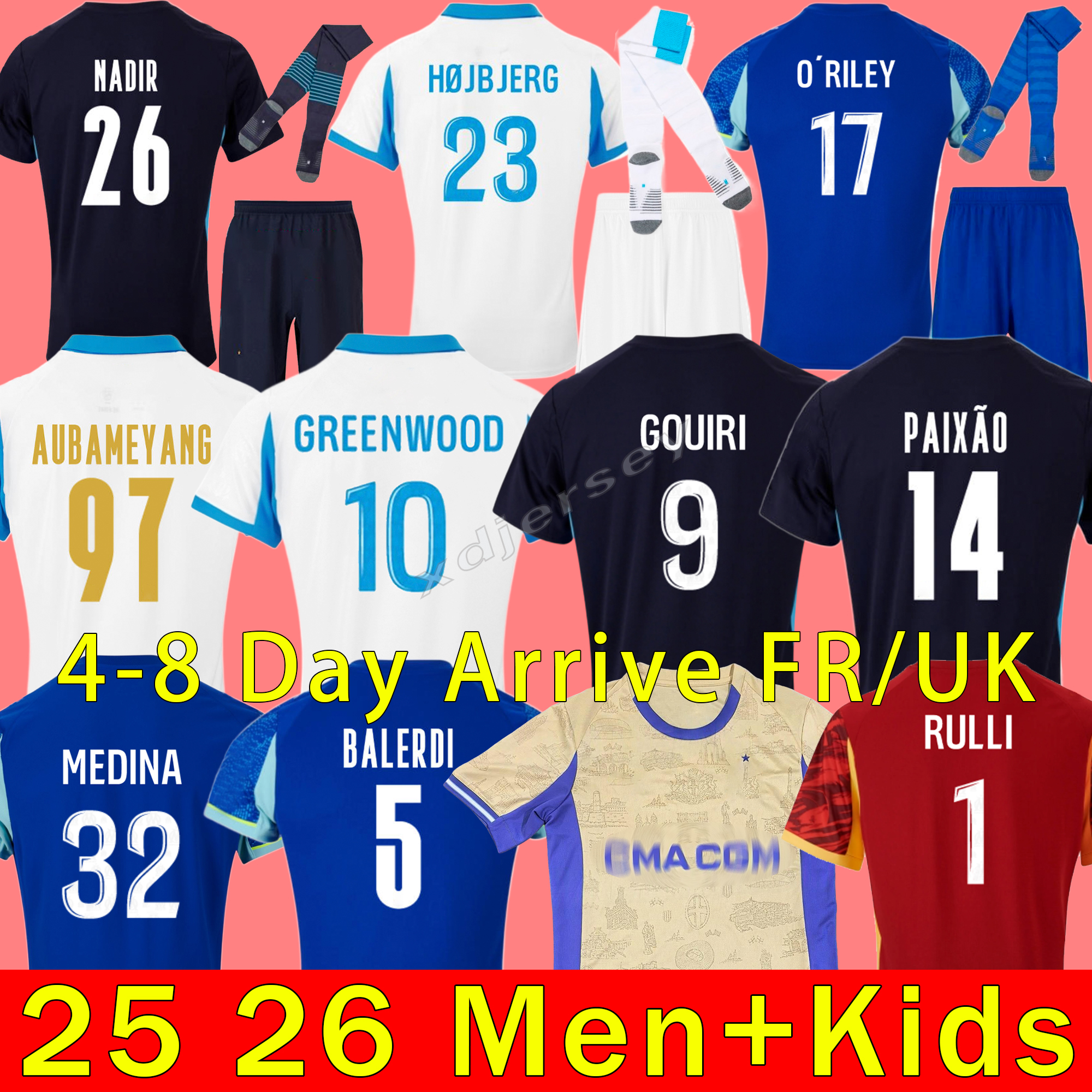 25 26 maillot de foot GREENWOOD 125th Anniversary Soccer jerseys OUNAHI harit 2025 2026 OM man and KIDS football shirt hommes enfants BALERDI RONGIER FANS player