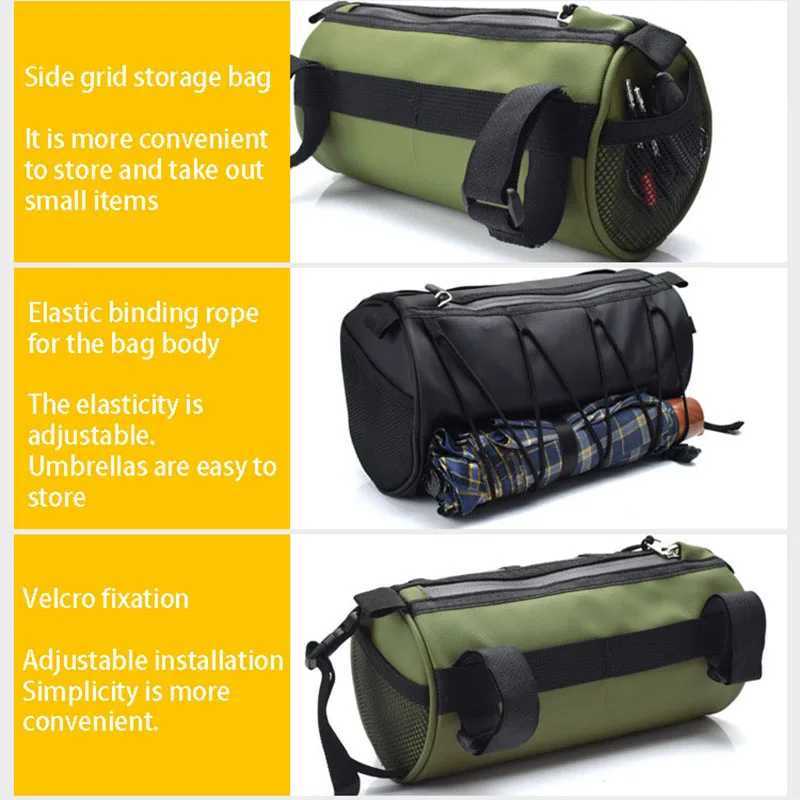 2L 5L Bike Handlebar Bag Bicycle Front Bag Shoulder Bag Storage Bag with Shoulder Strap for Road Mountain Bike Cycling Travel H251029