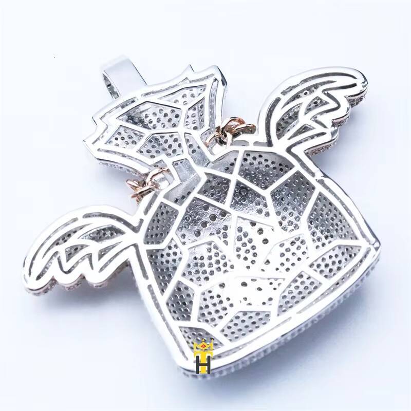 New Jewelries Cool Girls Fashion c Dollar Sign Pendant Iced Out wings Money Bag Pouch Pendant