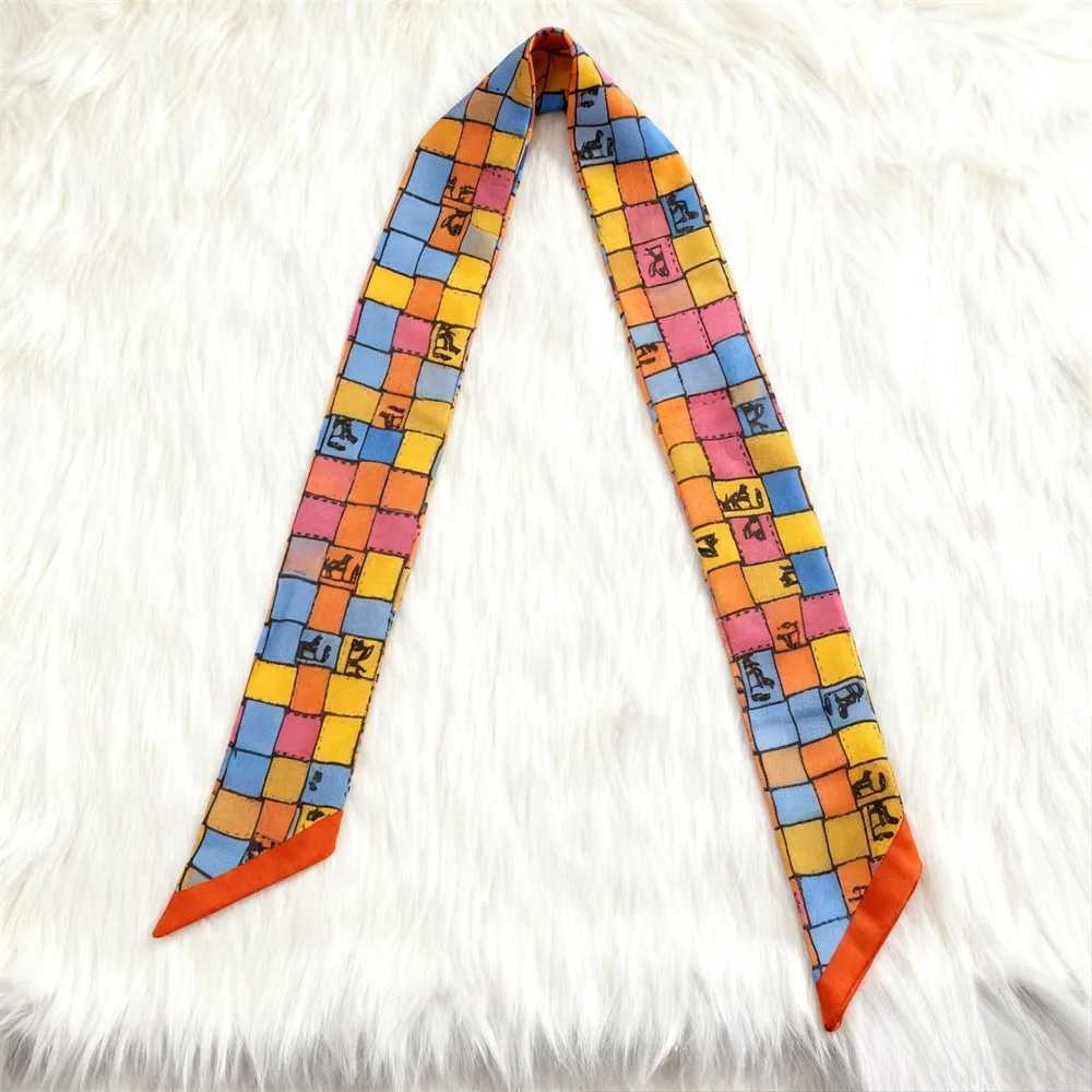 905cm Versatile Chain Tassel High Quality Mulberry Silk Twill Silk Ribbon Wrapping and Binding Bag Handle Ribbon Small ScarfW251029