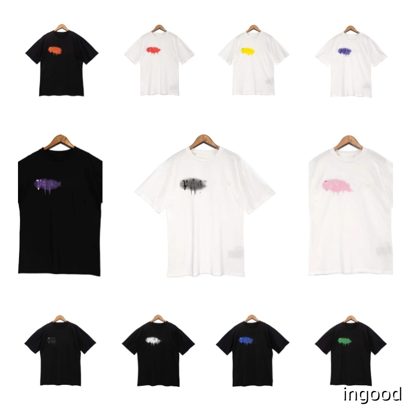 Men's T-shirt designer fashion short sleeved women's T-shirt letter print trend hip-hop loose casual sports top couple's style