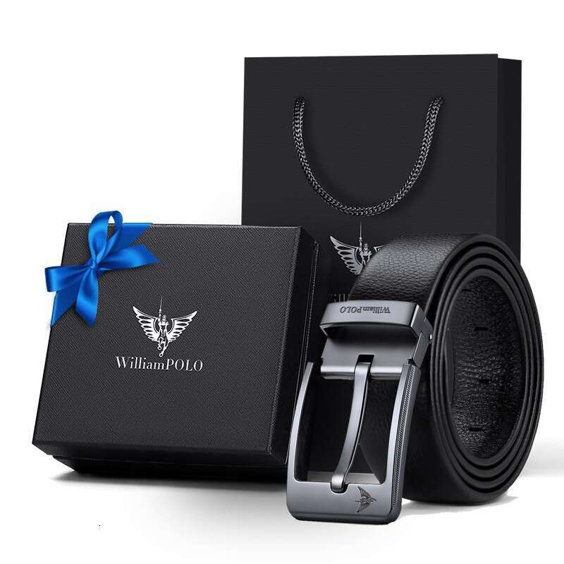 Fashion Genuine Leather Men's Cowhide High-end Waist Versatile Pin Buckle Belt