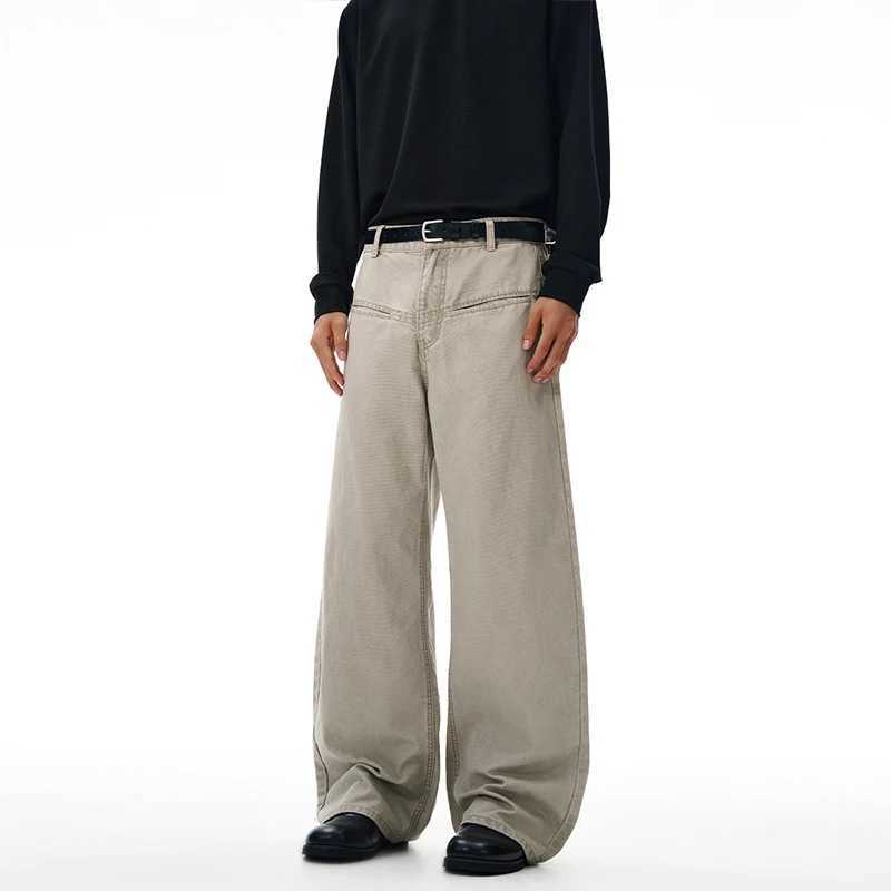 2025 autumn and winter casual pants mens and womens straight tube loose fitting trendy street Japanese style jeans J251030