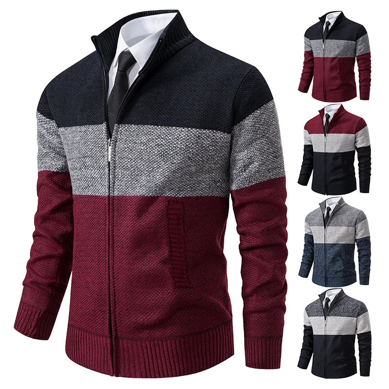 Cardigan sweater mens autumn and winter standup trend coat 251017