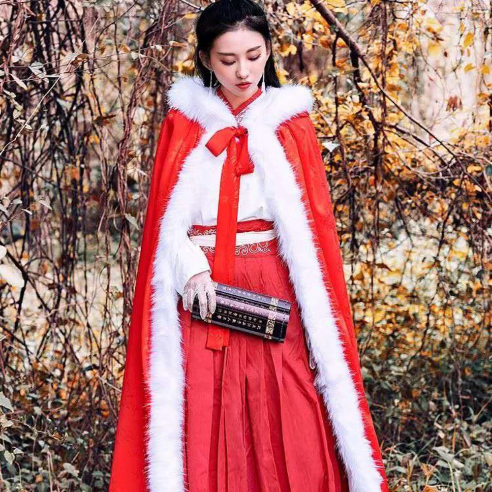 Plus Fleece Wedding Bridal Cape Velvet Warm Long Winter Poncho Womens Fur Trim Wedding Cloak White Red Black Wraps Hood Cape 251029