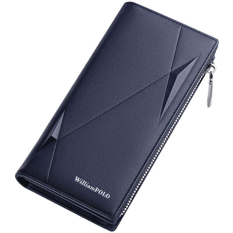 Emperor Paul Genuine Leather Clutch Men Large Capacity Handbag Zipper 19 Card Slots Long Wallet