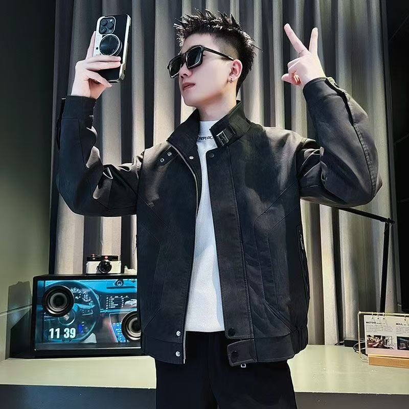 Men's Jacket Coat Spring Autumn 2025 New Men's Double Layer Designer Coat Jacket Stylish Versatile Stand Collar Jacket For Men