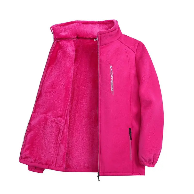 Autumn Winter Polar Fleece Warm Coat Women Sweatshirt Outdoor Sports Casual Zipper Cardigan Jacket Top Slim Teenagers Couple 251030