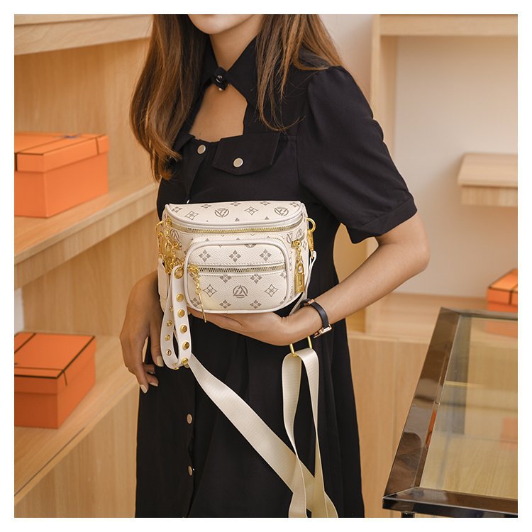 Women'S New Classic Print Crossbody Bag, Breast Bag, Casual Waist Bag, Fashionable Crossbody Bag 2025