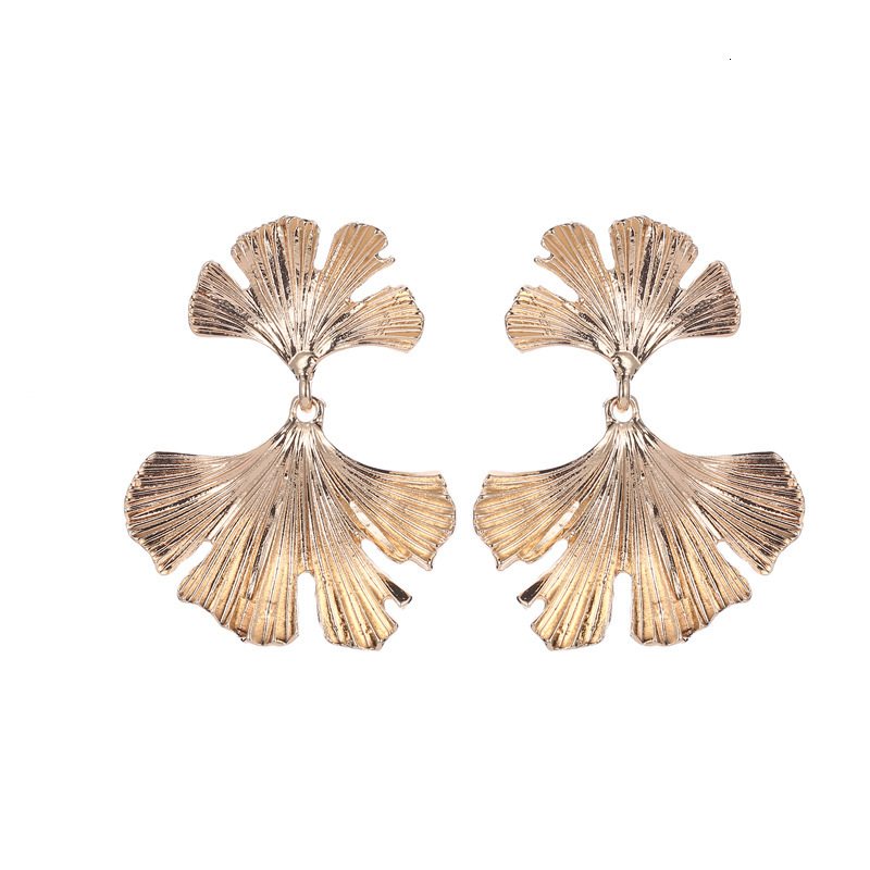 New Arrival Personality Flower Ginkgo Leaf Stud Ethnic Style Creative Versatile Drop Earrings