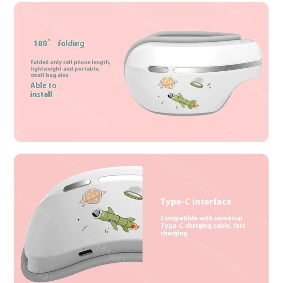 4D Eye Massager Smart Airbag Vibration Eye Care Instrument Compress Bluetooth Eye Massage Glasses Fatigue Wrinkle HealthCare 251027