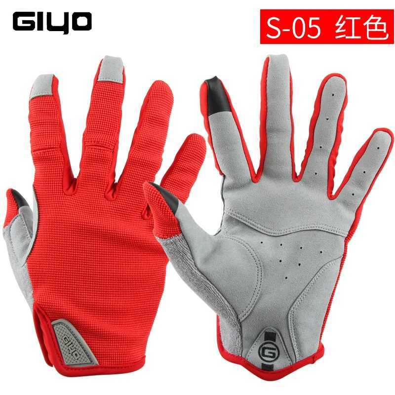 Giyo Bicycle Full Finger Sport Gloves Breathable Cycling Long Mittens Bicicleta Touchscreen Road Bike Shock Absorbent Glove J251029