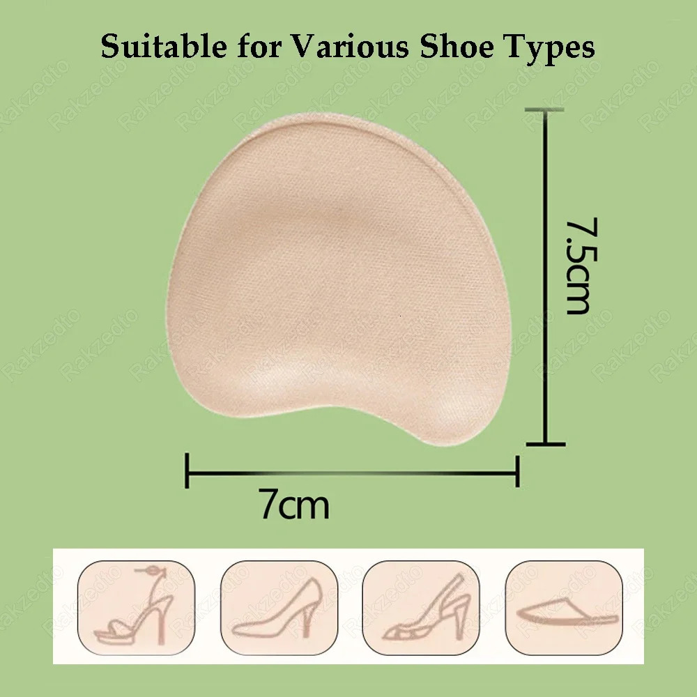 8pcs Forefoot Pads Woman Sandals High Heels Pain Relief Insoles NonSlip Shoe Pads for Too Reduce Size Filler Toe Pads 251013