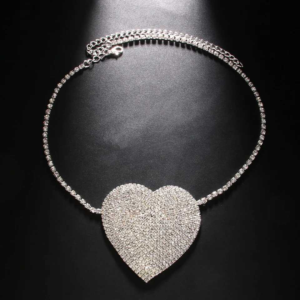 Stonefans Bling Rhinestone Heart Shape Mask Single Eye Patch Luxury Party Crystal Sexy Eye Accessories Jewelry for WomenW251029