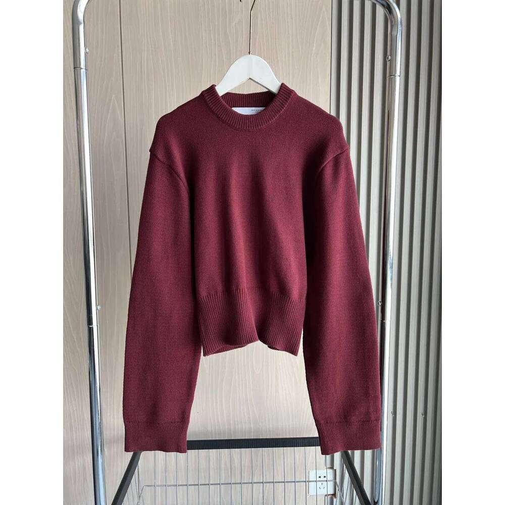 Loose Round Neck Knitted Sweater 2025 New Product Ladies Ultra-Wide Ribbed Hem Long Sleeve Short Cardigan Designer Sweater Women Bear Sweater