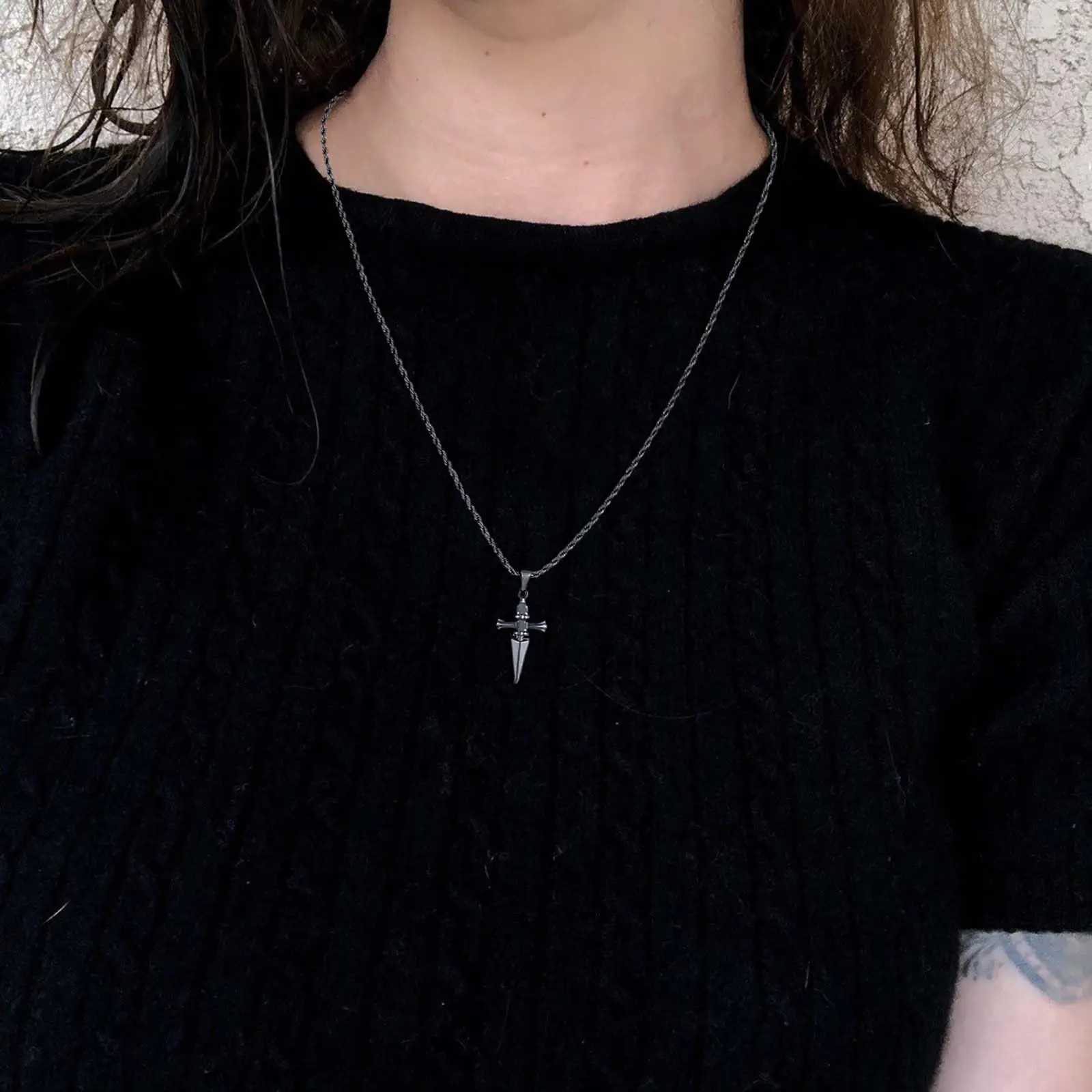 Anime Necklace for Men Judgement Chain Necklace HXH Pendant Mens Jewelry Cross Necklace Vintage Handmade Gift for Anime LoverXJ251030