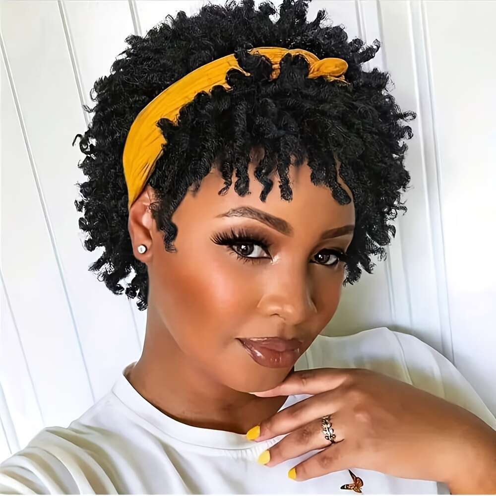 Women's Short Afro Twist Braided - Synthetic Faux Locs With Curly Wave Texture, Low-Temperature Fiber For Everyday & Ocns, Look Wig For Women, Dr