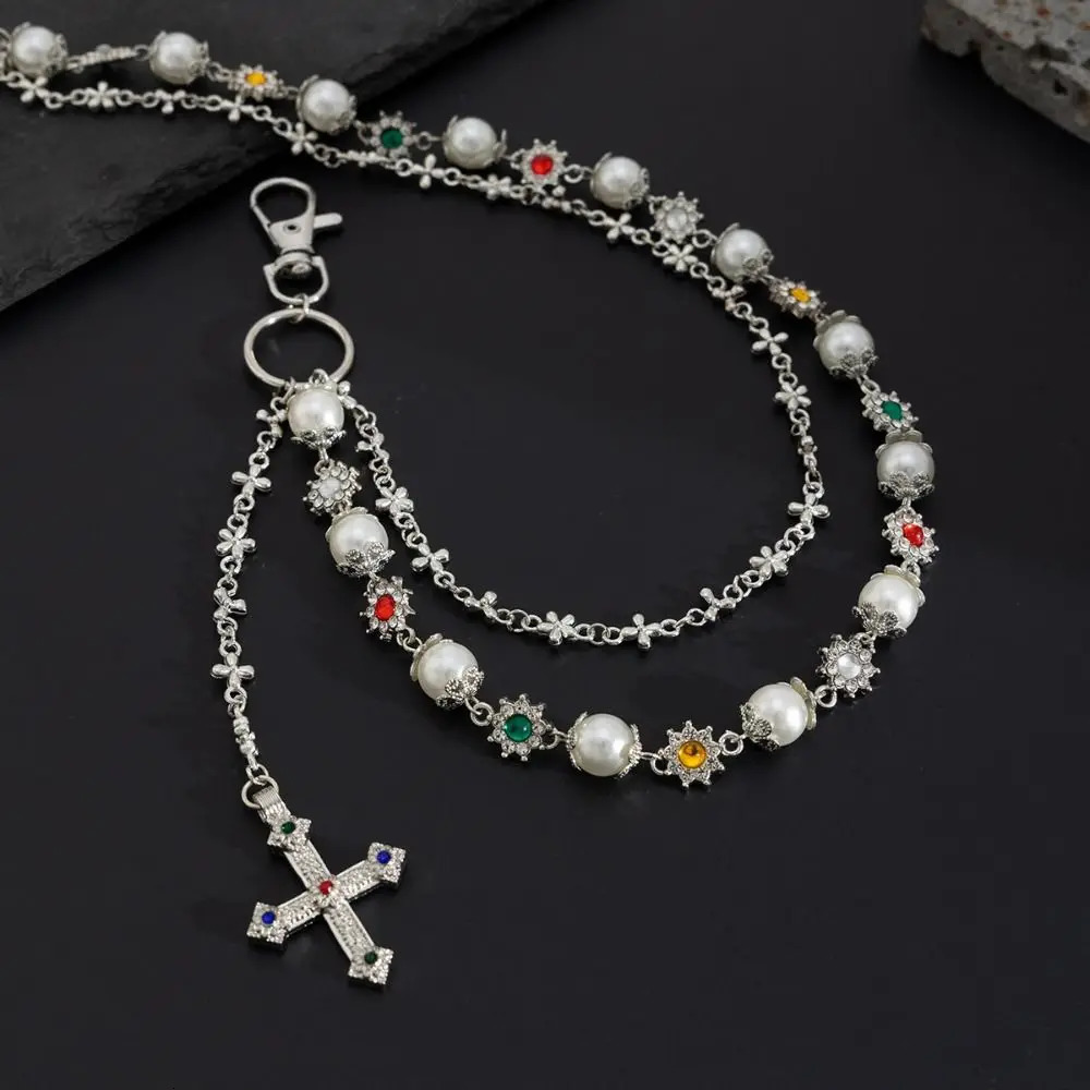 Cool Tassel Pearl Waist Chain Gothic Beads Tassel Jeans Chain Harajuku Bag Chain Punk Belt Chain Female 251021