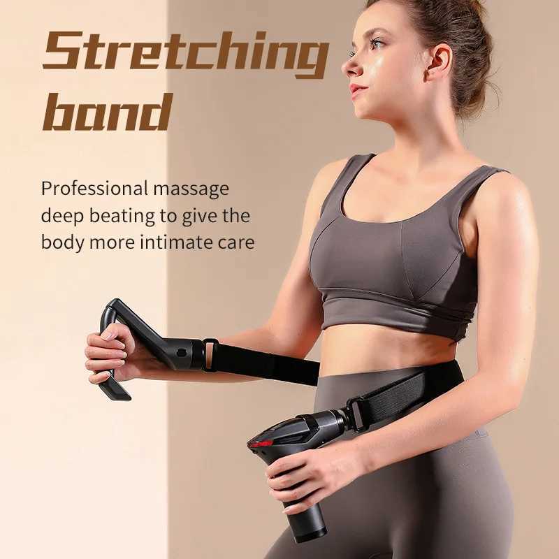 Multi functional extended handle split type fascia gun with multi frequency conversion to relax muscles tension band massager J251030