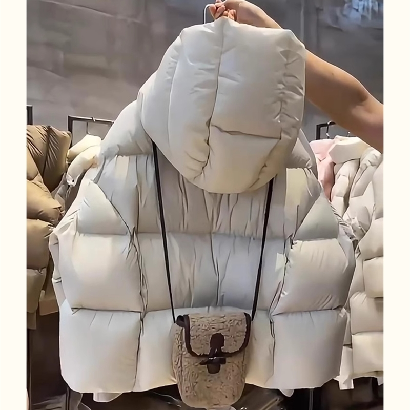 AOSSVIAO 90 White Duck Down Women Down Jackets Female Stand Collar Puffer Jacket Casual Loose Hooded Parkas 251029