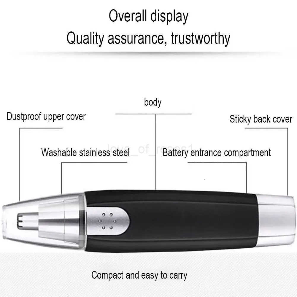 Electric Nose Ear Hair Trimmer Automatic Nopain Nose Hair Cutter Eyebrow Trimmer Tool Rechargeable Nose Ear Face Hair Scissors Z251030