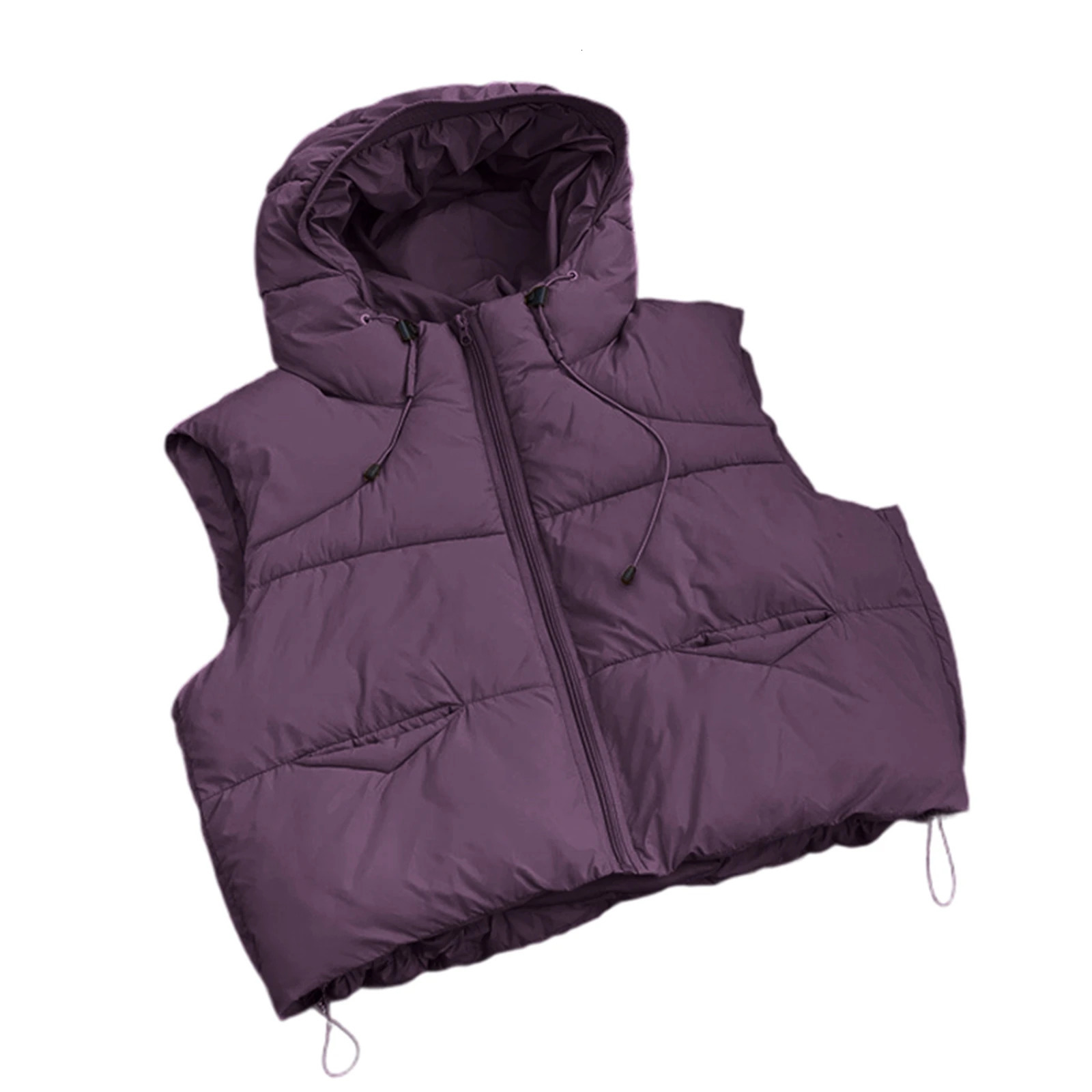 Autumn Winter Style Womens Hooded Short Vest Loose Slim Warm Down Vest Zipper Casual Sleeveless Clothing Dress up Coat 251024