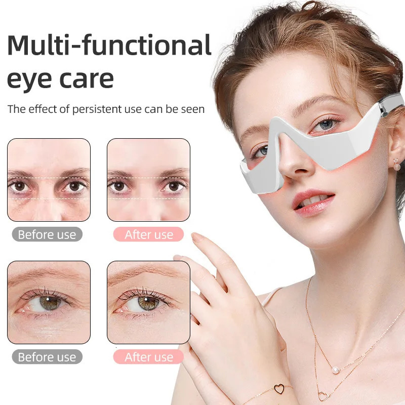 Comfortable Eye Relaxing Machine Microcurrent Eye Beauty Device Rechargeable Under Eye Massager Glasses for Reduce Dark Circles 251027