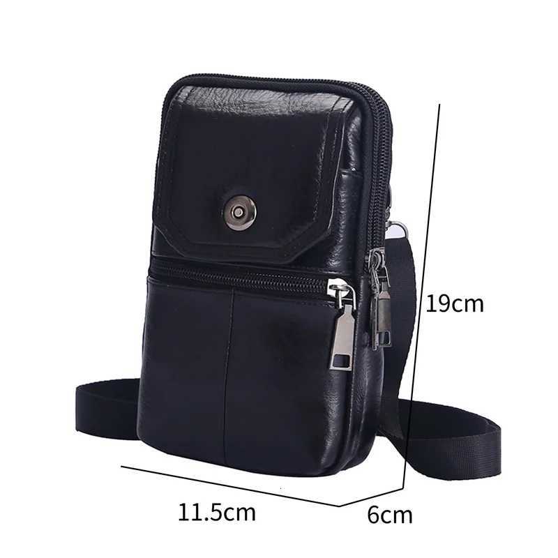 2023 Mens Messenger Bag Cowhide Leather Bag Mobile Phe Pouch Men Wallet Small Travel Waist Bag M MtiPockets Ch Bag Y251011