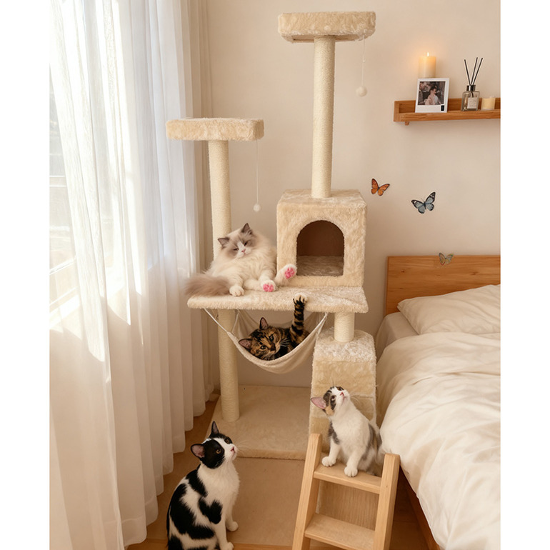 Stylish Scratch Post Tower for Cats - Perfect Indoor Playground hot-sale products