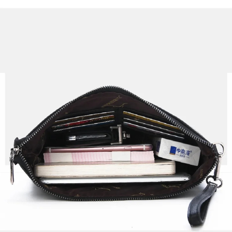 Men Clutch Bag Leather Large Capacity Men Wallets Cell Phone Pocket Passcard Purse Multifunction Wallet For Men 251030