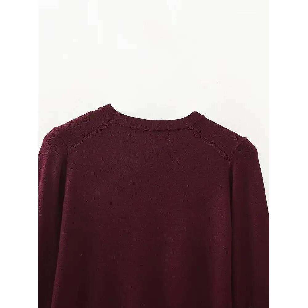 Women Winter New Fashion Casual Multi-Color Knitted Pullover Chic Round Neck All-Match Button Long Sleeve Sweater Muje Designer Sweater Women Bear Swe