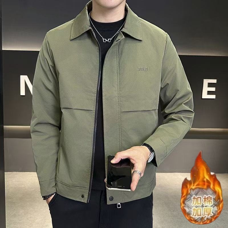 Trendy Men's Jacket 2025 Spring Autumn New Men's Designer Coat Casual Versatile Men's Turn-down Collar Workwear Jacket