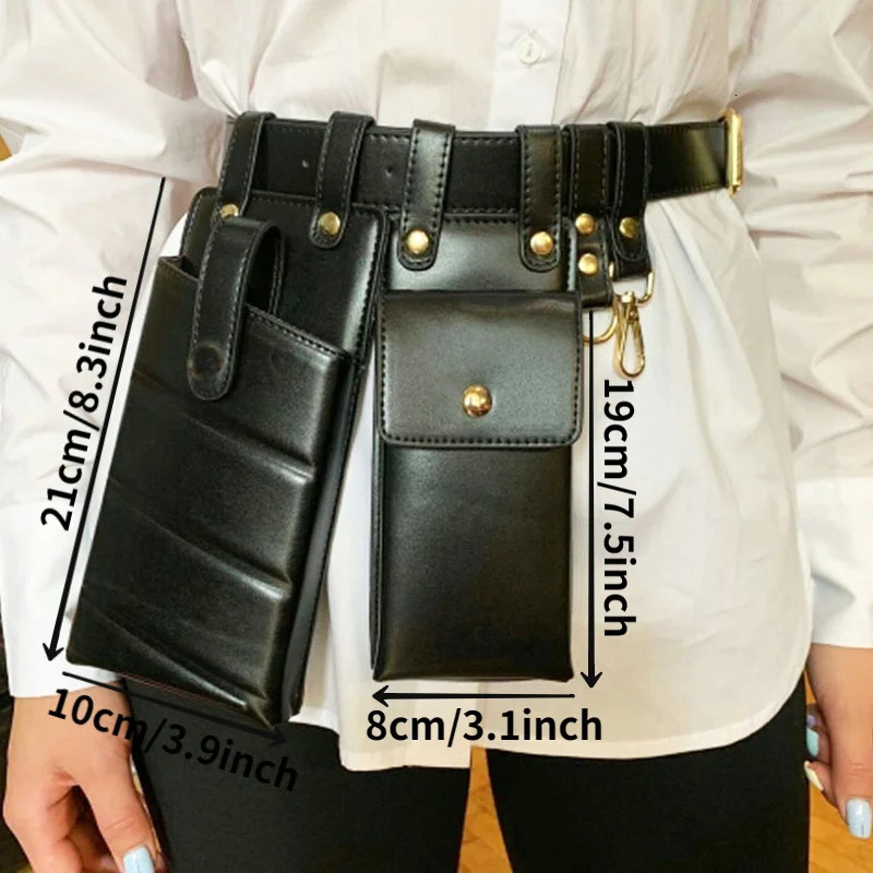 1Pc Women Waist Pack Leather Fanny Pack Women Belt Bag Crossbody Bags for Women Casual Chest Pack Female Purse 251030