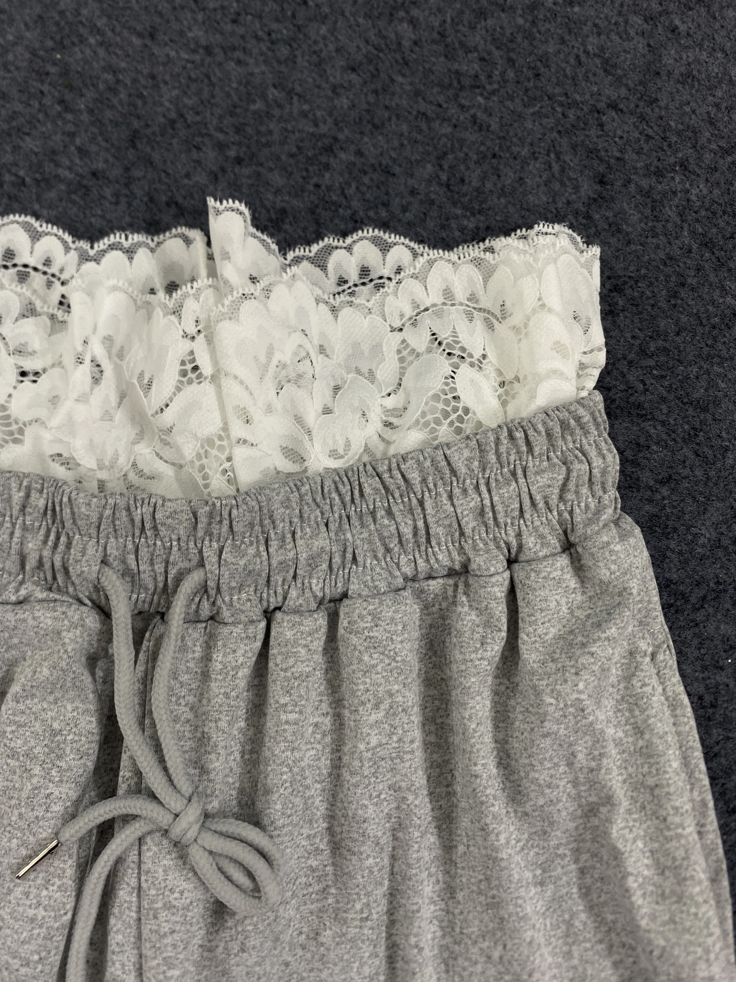 Autumn and Winter Korean Style Y2K Womens Pants Simple Versatile Casual Lace Edge Pure Desire Sexy 251015