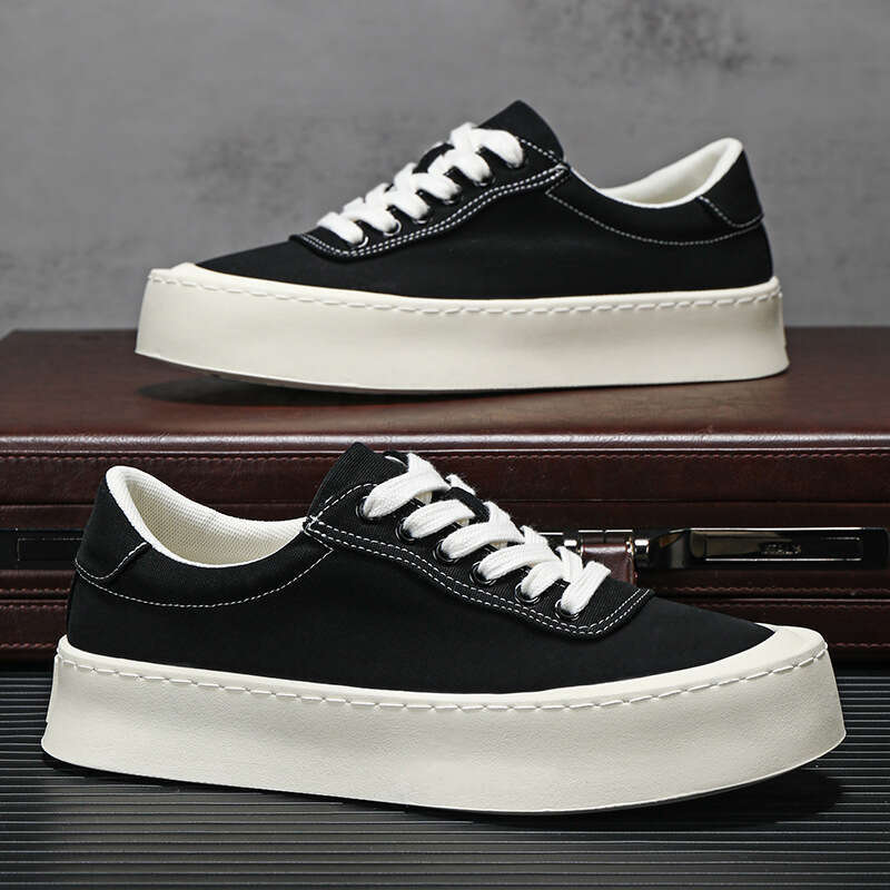 2025 Men's Sneakers New Breathable Canvas Casual Trendy Sports White Shoes for Men