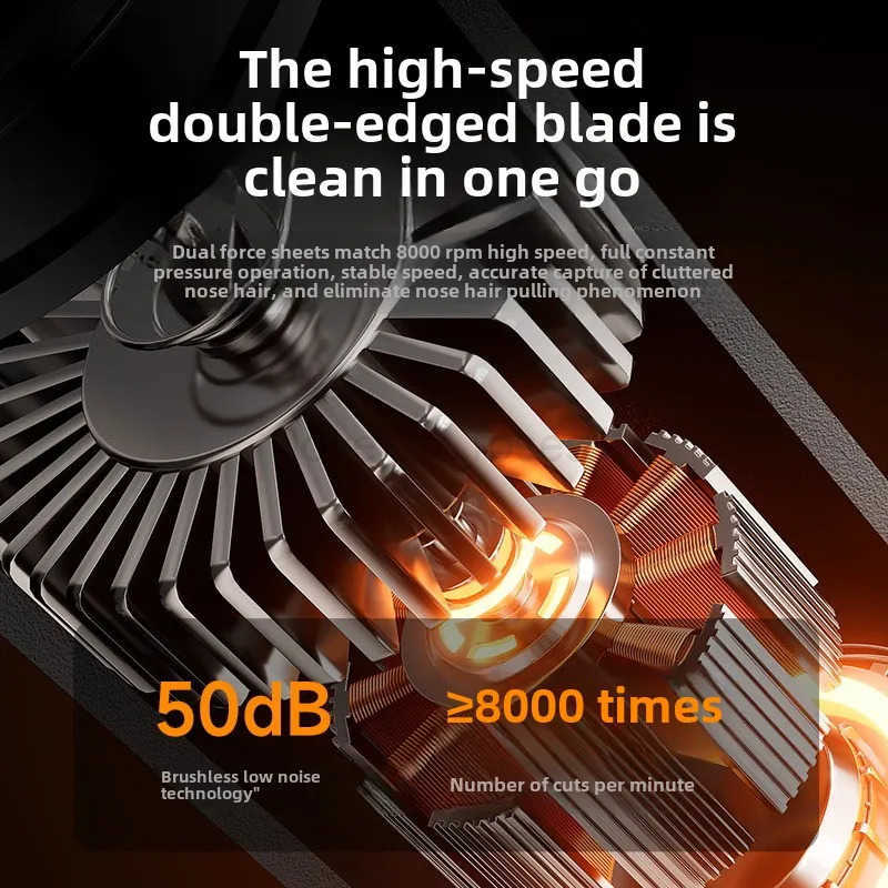 Rechargeable Electric Nose Hair Trimmer Hair Trimmer Nose Hair Remover Scissors Cleaning Tool Mens Shaving Knife Z251030