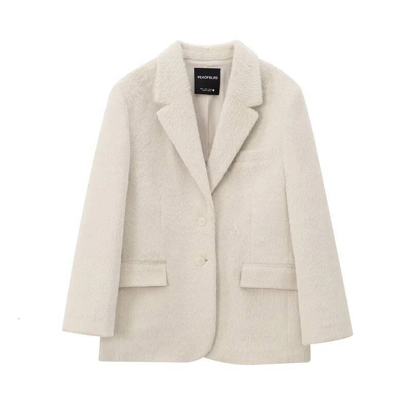 winter jacket women MUJER Faux Fur Women's Blazers Fashion Outerwears Straight Blazer Woman Long Sleeve New Coats and Jackets for Women