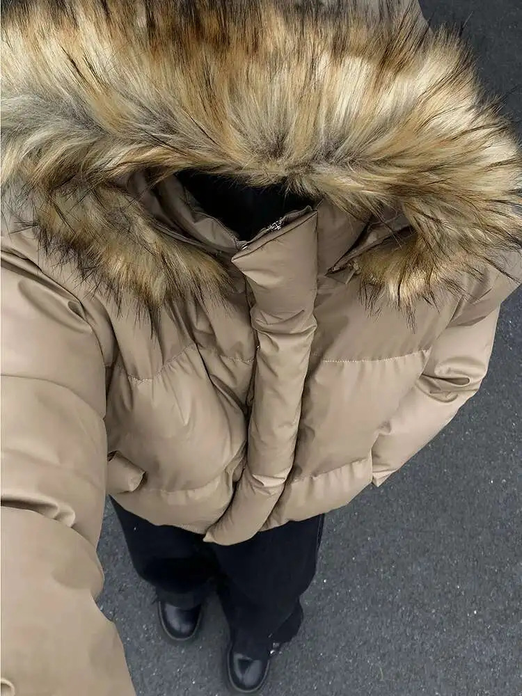 LUZHEN Winter 2024 Parkas Detachable Fur Collar American Short Unisex Thick Warm Padded Jackets Winter Male LZ8194 251028