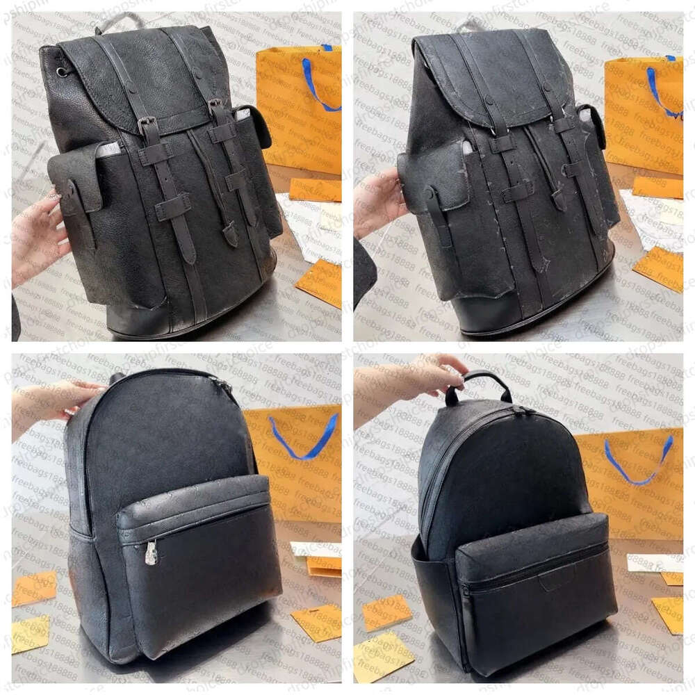 Designer Bag Leather Material Computer Men's Travel Backpack High Quality Emed Canvas Leather Laptop Backpack 541