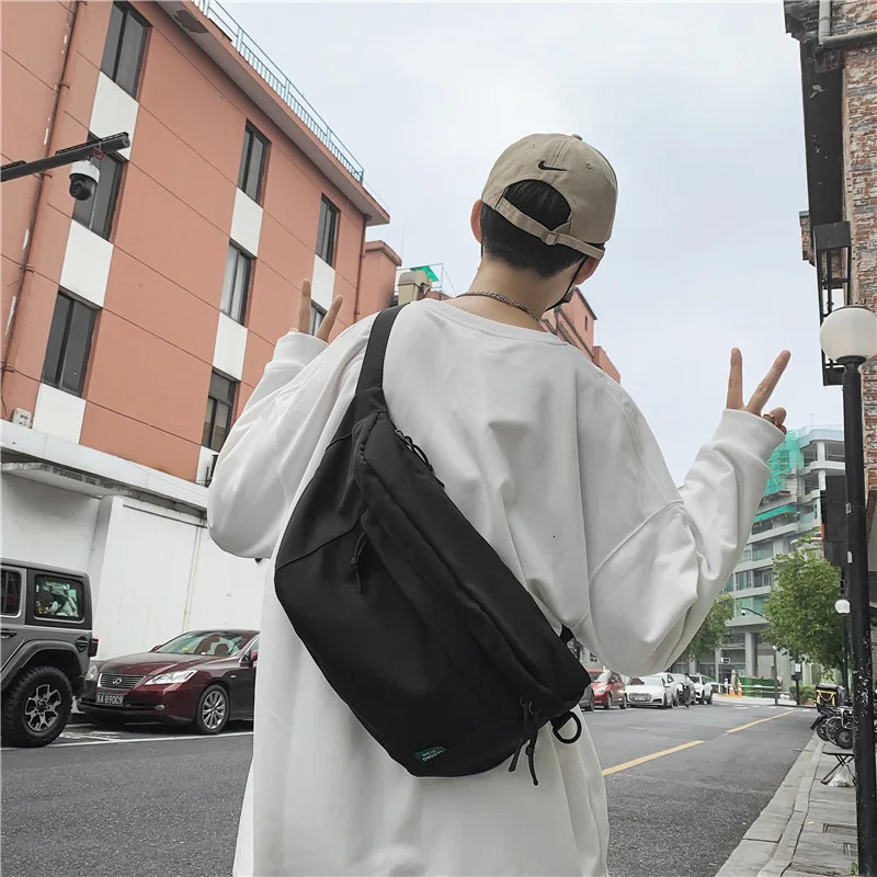 Women Nylon Waist Bag High Capacity Solid Color Chest Pack Shoulder Bag Street Hiphop Belt Bags Unisex Trend Fanny Pack 251030